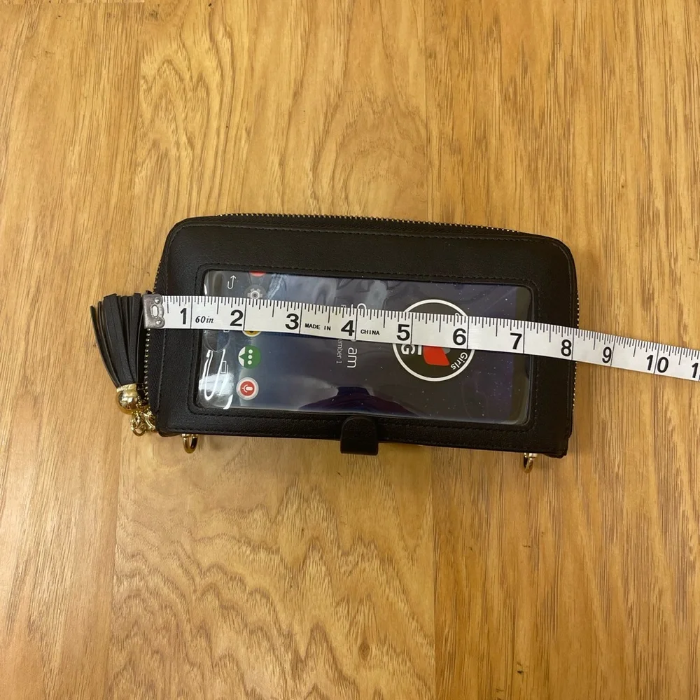 Black Phone/Wallet Wristlet and Crossbody Straps